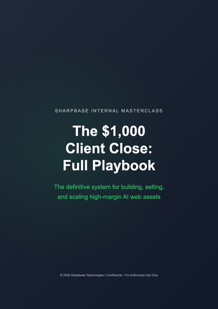 The $1,000 Client Close: Full Playbook cover