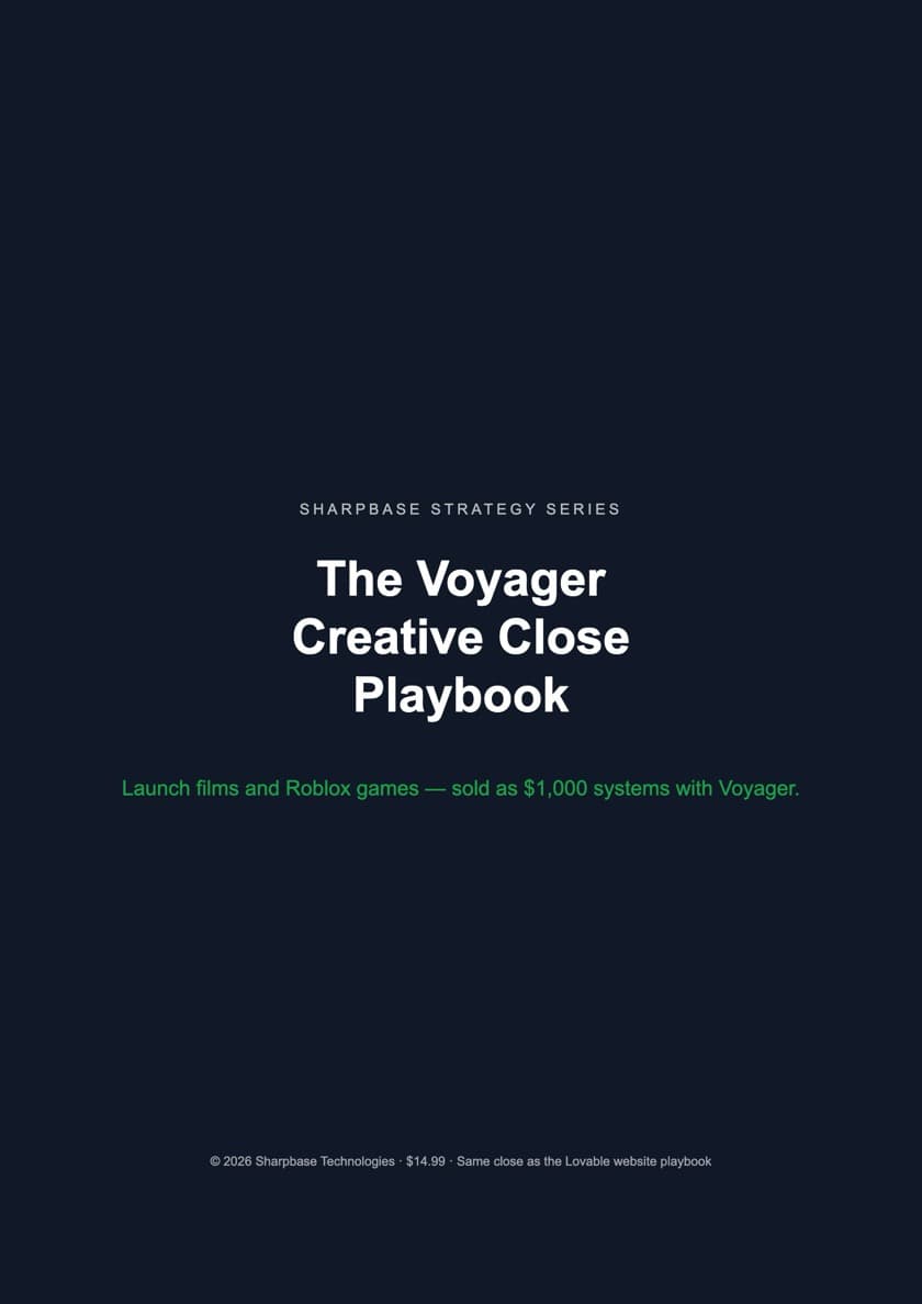 The Voyager Creative Close Playbook cover